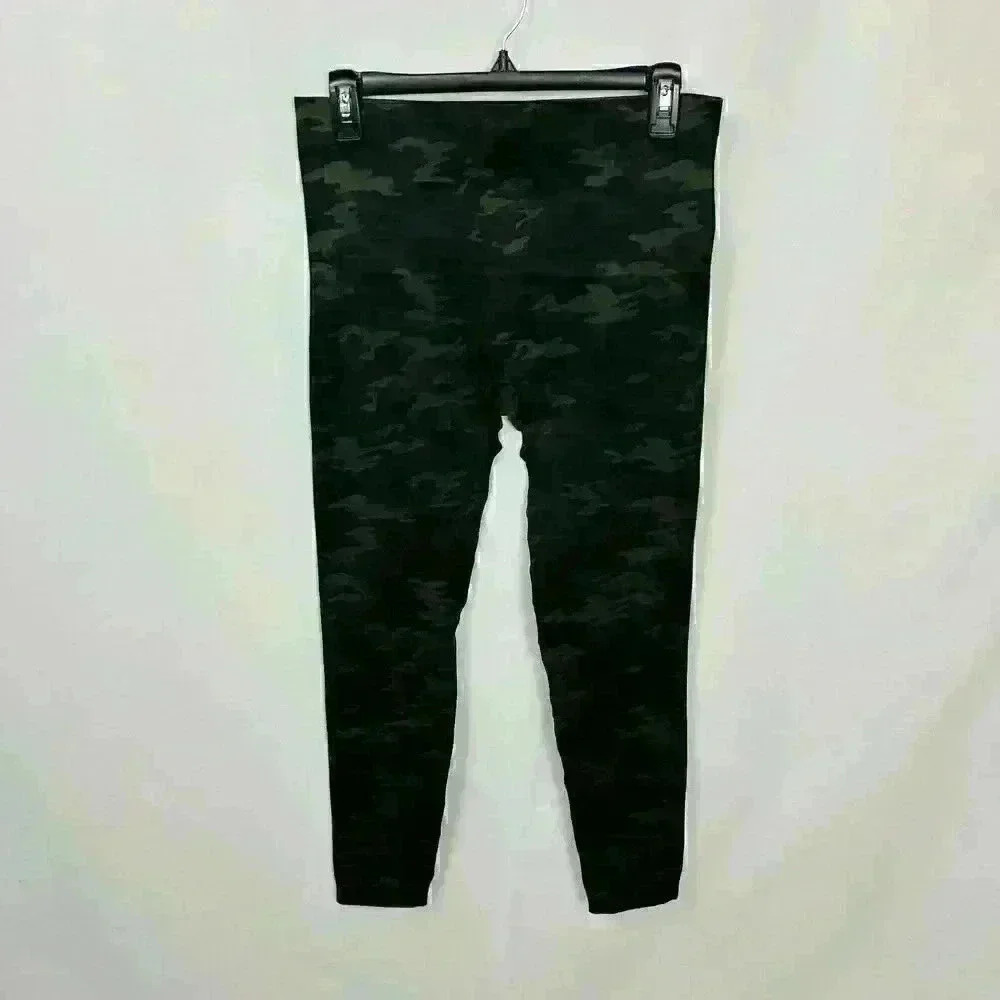 Spanx Womens XL Camo Leggings Straight Leg High Waist Stretch